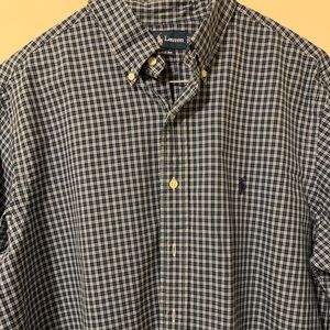 Ralph Lauren long sleeve blue/green 16 1/2 34/35